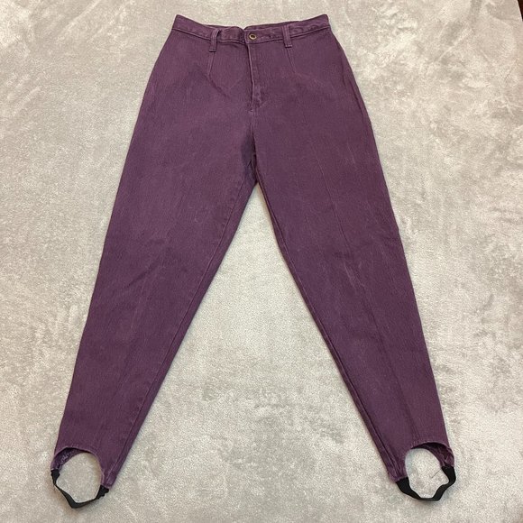 Gitano Denim - Gitano Vintage Stirrup Pants Jeans High Rise Purple Womens Size 12 Regular